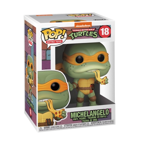 Teenage Mutant Ninja Turtles Funko Pop #18 Michelangelo vinyl figure TMNT - Picture 2 of 2